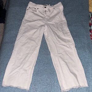 Zara Women's Straight Leg White Jeans 6 size